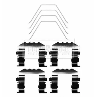 Kit d'accessoires, plaquette de frein à disque BORG & BECK BBK1670