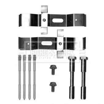 BORG & BECK BBK1672 - Kit d'accessoires, plaquette de frein à disque