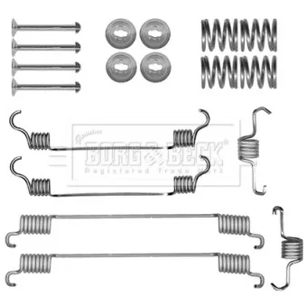 Kit d'accessoires, plaquette de frein à disque BORG & BECK BBK6336