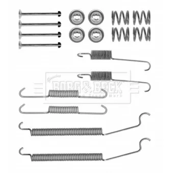 Kit d'accessoires, plaquette de frein à disque BORG & BECK BBK6341