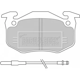 Jeu de 4 plaquettes de frein avant BORG & BECK BBP1097 pour RENAULT CLIO 1.1 - 46cv