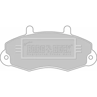 Jeu de 4 plaquettes de frein avant BORG & BECK BBP1107 pour FORD TRANSIT 2.5 TD - 85cv