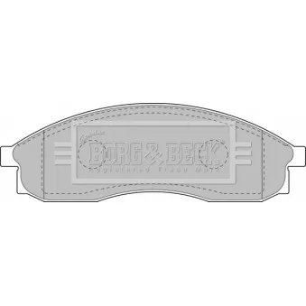 Jeu de 4 plaquettes de frein avant BORG & BECK OEM AY040NS049