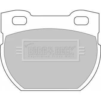BORG & BECK BBP1250 - Jeu de 4 plaquettes de frein arrière