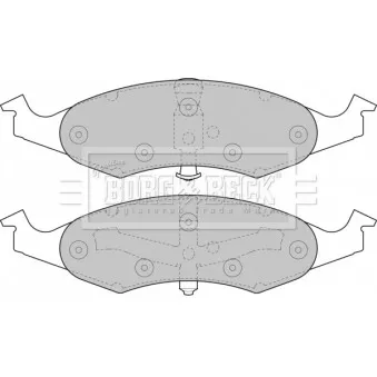 Jeu de 4 plaquettes de frein avant BORG & BECK OEM 04882107
