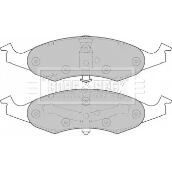 BORG & BECK BBP1368 - Jeu de 4 plaquettes de frein avant