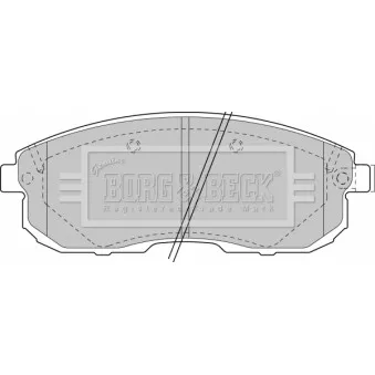 Jeu de 4 plaquettes de frein avant BORG & BECK OEM 4106055F90