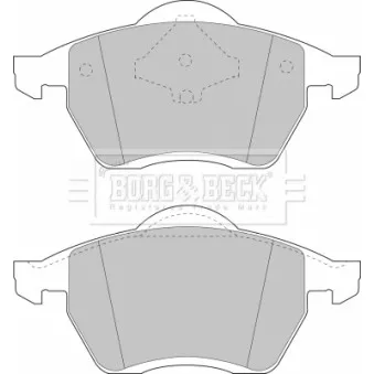 BORG & BECK BBP1446 - Jeu de 4 plaquettes de frein avant