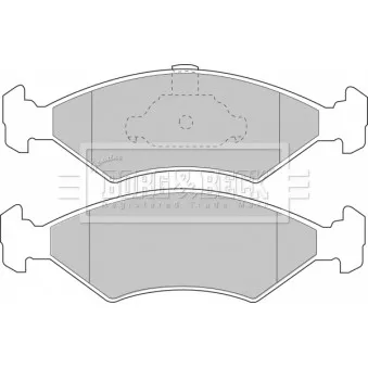 Jeu de 4 plaquettes de frein avant BORG & BECK BBP1509 pour FORD FIESTA 1.4 - 90cv