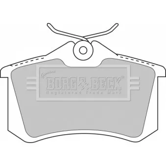 Jeu de 4 plaquettes de frein arrière BORG & BECK BBP1512 pour VOLKSWAGEN GOLF 1.8 GTI - 112cv