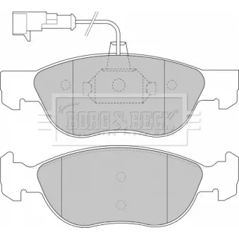 Jeu de 4 plaquettes de frein avant BORG & BECK OEM 71753043