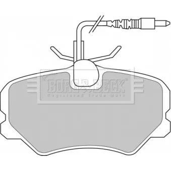 Jeu de 4 plaquettes de frein avant BORG & BECK OEM 425095