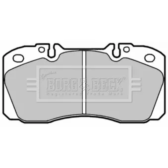 Jeu de 4 plaquettes de frein avant BORG & BECK BBP1660 pour IVECO EUROCARGO 75 E 15, 75 E 15 P, 80 E 15 - 143cv