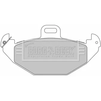 BORG & BECK BBP1676 - Jeu de 4 plaquettes de frein arrière
