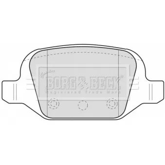 BORG & BECK BBP1775 - Jeu de 4 plaquettes de frein arrière