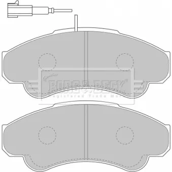 Jeu de 4 plaquettes de frein avant BORG & BECK OEM 77364859