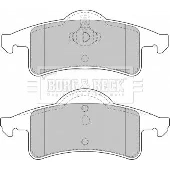 BORG & BECK BBP1782 - Jeu de 4 plaquettes de frein arrière