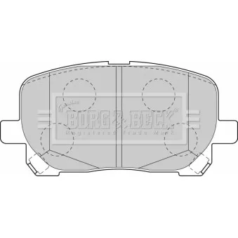 Jeu de 4 plaquettes de frein avant BORG & BECK OEM 0446544090