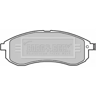 Jeu de 4 plaquettes de frein avant BORG & BECK OEM MN102622