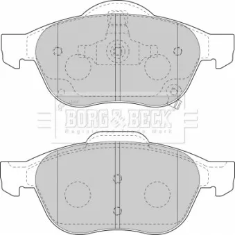 Jeu de 4 plaquettes de frein avant BORG & BECK OEM 0446505070