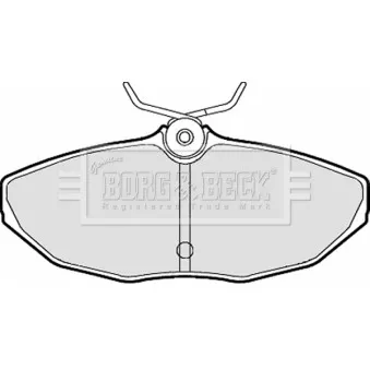 Jeu de 4 plaquettes de frein arrière BORG & BECK OEM C2C8342