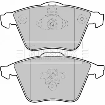 Jeu de 4 plaquettes de frein avant BORG & BECK BBP1903 pour OPEL VECTRA 2.8 V6 Turbo - 255cv