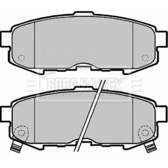 Jeu de 4 plaquettes de frein arrière BORG & BECK OEM LEY52643ZA