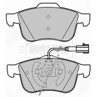 Jeu de 4 plaquettes de frein avant BORG & BECK OEM 77363599