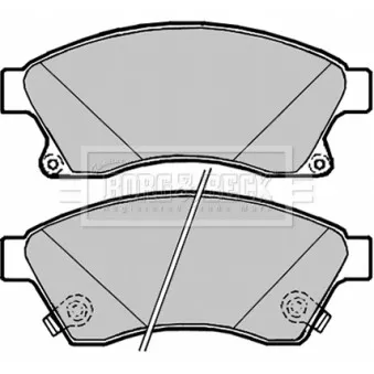 Jeu de 4 plaquettes de frein avant BORG & BECK BBP2090 pour OPEL ASTRA 1.4 ecoFLEX - 100cv