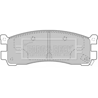 BORG & BECK BBP2135 - Jeu de 4 plaquettes de frein arrière