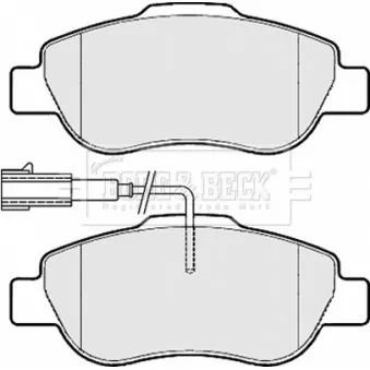 Jeu de 4 plaquettes de frein avant BORG & BECK OEM ME9S51J2K021AA