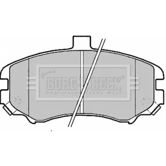 Jeu de 4 plaquettes de frein avant BORG & BECK OEM 581012DA50