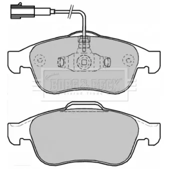 BORG & BECK BBP2245 - Jeu de 4 plaquettes de frein avant