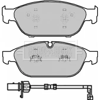 Jeu de 4 plaquettes de frein avant BORG & BECK BBP2276 pour AUDI A6 3.0 TDI quattro - 313cv