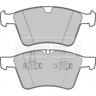 Jeu de 4 plaquettes de frein avant BORG & BECK OEM 1644201320