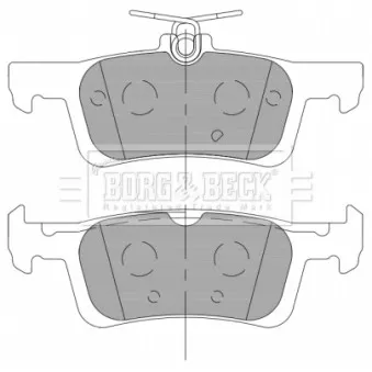Jeu de 4 plaquettes de frein arrière BORG & BECK OEM 1611331480
