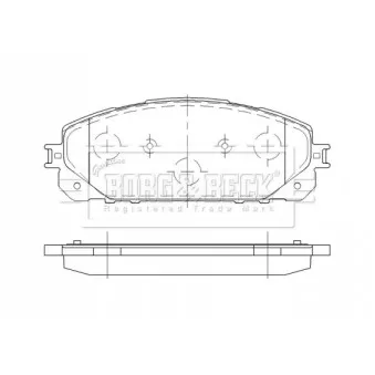 BORG & BECK BBP2485 - Jeu de 4 plaquettes de frein avant