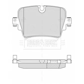 BORG & BECK BBP2507 - Jeu de 4 plaquettes de frein arrière