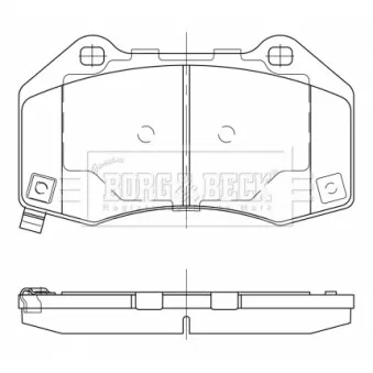 Jeu de 4 plaquettes de frein avant BORG & BECK OEM 95515503