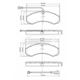Jeu de 4 plaquettes de frein arrière BORG & BECK OEM 500055565
