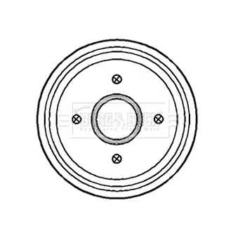 Tambour de frein BORG & BECK BBR7154