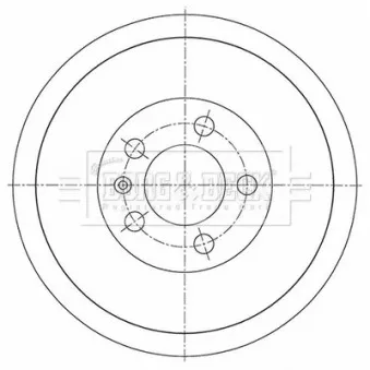 Tambour de frein BORG & BECK OEM 6RU609617A