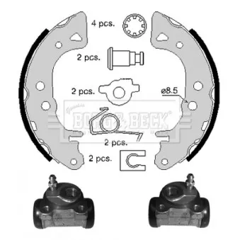 Kit de freins arrière (prémontés) BORG & BECK OEM 42416T