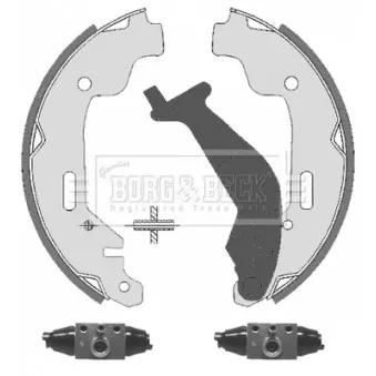 BORG & BECK BBS1120K - Kit de freins arrière (prémontés)