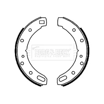 BORG & BECK BBS6173 - Jeu de mâchoires de frein