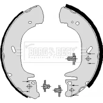 BORG & BECK BBS6190 - Jeu de mâchoires de frein