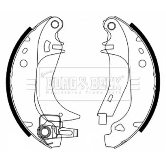 Jeu de mâchoires de frein BORG & BECK OEM 95609802