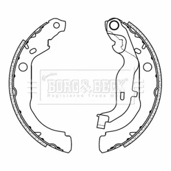 Jeu de mâchoires de frein BORG & BECK OEM 440607493R