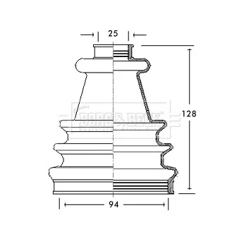 Joint-soufflet, arbre de commande BORG & BECK BCB2170