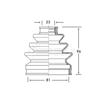 Joint-soufflet, arbre de commande BORG & BECK BCB2178